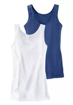 Майка H.I.S, цвет Dark blue/White