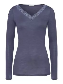 Майка Hanro Woolen Lace, темно-синий