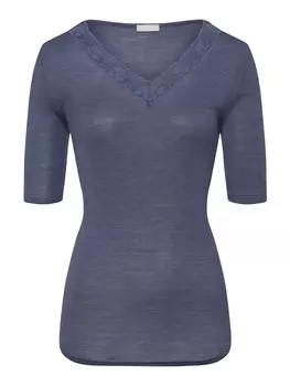 Майка Hanro Woolen Lace, темно-синий