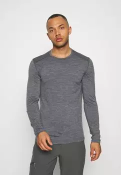 Майка Icebreaker 100% MERINO 200 LS CREWE, цвет Gritstone Heather