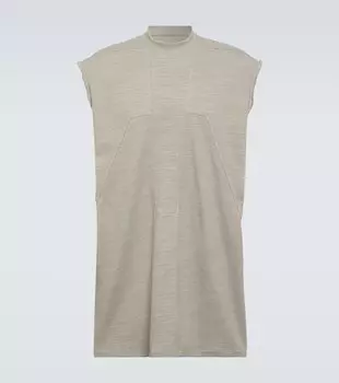 Майка из хлопкового джерси Rick Owens, бежевый