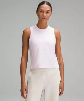 Майка классического кроя из хлопковой смеси Lululemon, розовый