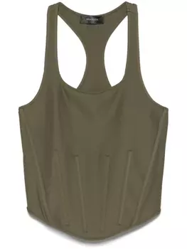 Майка-корсет Mugler, зеленый