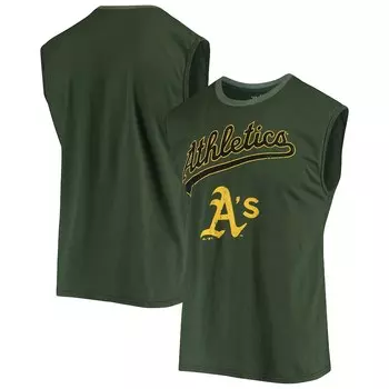 Майка Majestic Threads Oakland Athletics, зеленый