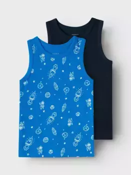 Майка Name It "NMMTANK TOP 2P SKYDIVER SPACE NOOS" (комплект, 2 шт.), цвет Skydiver