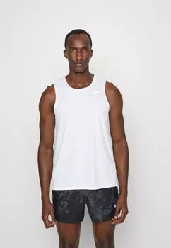 Майка Nike MILER TANK, цвет White/Reflective Silver