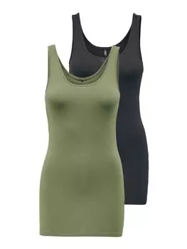 Майка ONLY Top, цвет green/black