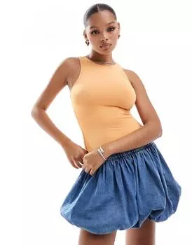 Майка Pull&bear Polyamide, оранжевый