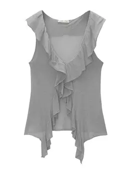 Майка Pull&Bear Top, серый