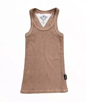 Майка Raw Edge цвета мокко t2love