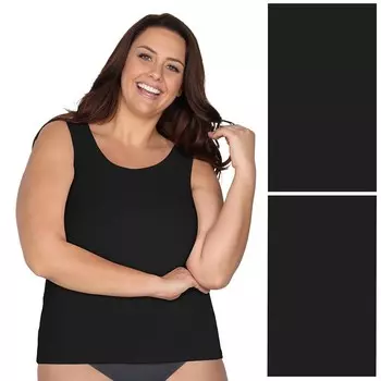 Майка размера плюс Fruit of the Loom Fit for Me, черный