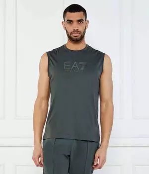 Майка Regular fit Ea7, зеленый