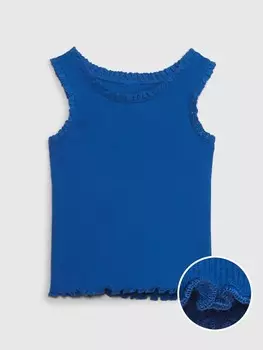 Майка с кружевом Gap, синий