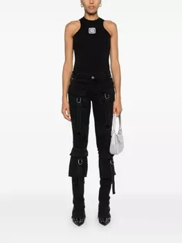 Майка с монограммой PB Balmain, черный