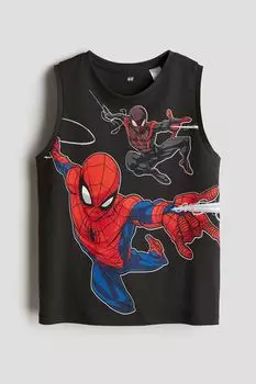 Майка с принтом H&M, черный