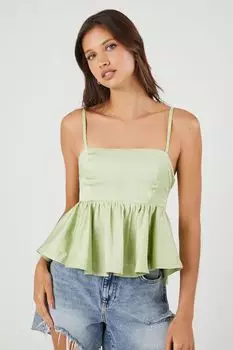 Майка с ремешками и воланами Forever 21