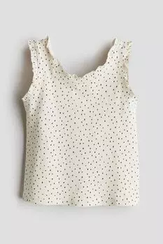 Майка с воланами H&M, белый