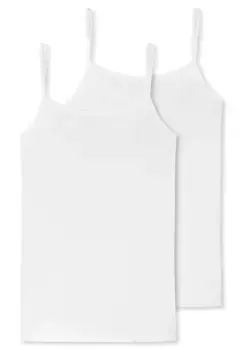 Майка Schiesser ""95/5"" (2 шт. в упаковке), на тонких бретелях, белый