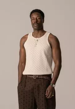 Майка SCRIPT TANK UNISEX BLKVIS, кремовый