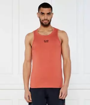 Майка Slim fit Ea7, оранжевый