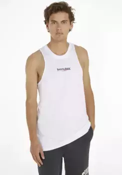 Майка Tommy Jeans Plus "TJM REG TJ FLAG TANK TOP EXT", большие размеры, белый
