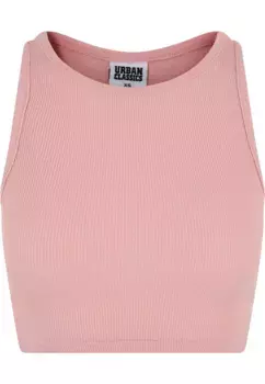 Майка-топ URBAN CLASSICS " Urban Classics Ladies Cropped Rib Top", розовый