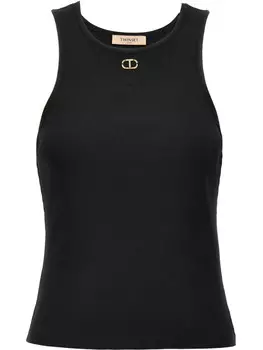 Майка TWINSET Oval T, черный