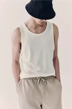 Майка узкого кроя H&M, белый