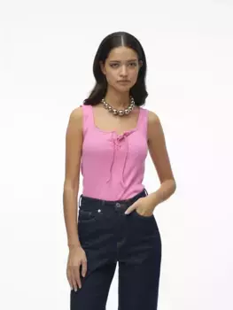 Майка Vero Moda "VMCAISA SL SHORT TOP JRS GA", розовый