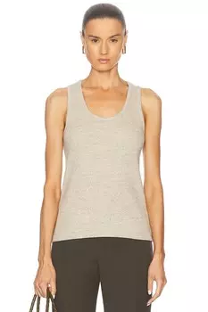 Майка в рубчик Bottega Veneta, цвет Light Beige Melange