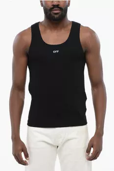 Майка в рубчик Off-White, черный