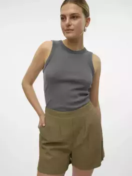 Майка в рубчик Vero Moda "VMJANE SL WASHED RIB TOP JRS NOOS", цвет Magnet