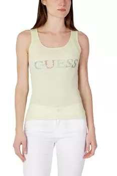 Майка женская GUESS со стразами, желтый