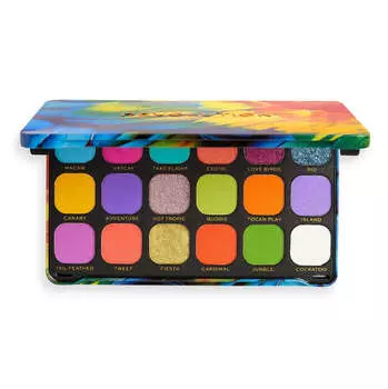 Makeup Revolution Палетка теней Forever Flawless Eyeshadow Palette, райская птица, 19,8 г