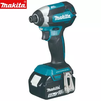 Дрель-шуруповерт Makita DTD153STJ + два аккумулятора 18V/5.0Ah, зарядное устройство, кейс