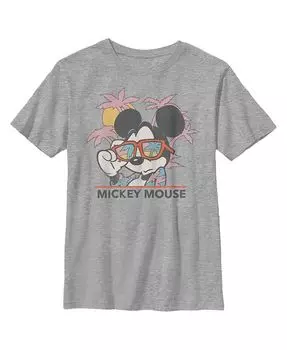 Мальчик Микки & Детская футболка с Микки Маусом Friends Beach Ready Disney, серый
