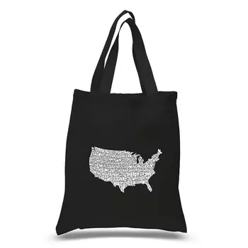 Маленькая большая сумка Word Art - THE STAR SPANGLED BANNER LA Pop Art, черный