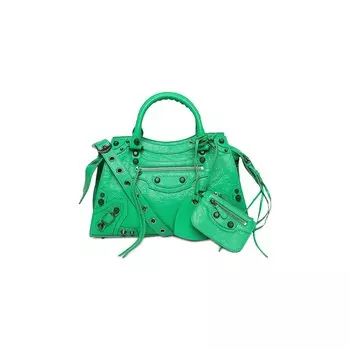Маленькая городская сумка Neo Cagole Balenciaga, Ярко-зеленый