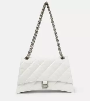 Маленькая кожаная сумка на плечо Downtown Balenciaga, белый