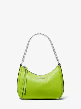 Маленькая кожаная сумочка с подвеской Jet Set Michael Kors, коричневый