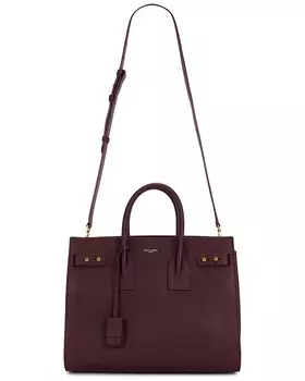 Маленькая мягкая сумка Sac De Jour Saint Laurent, цвет Hot Wine