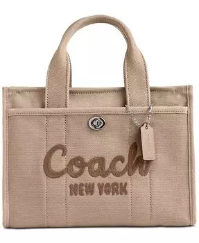 Маленькая парусиновая сумка-карго 26 Coach, черный