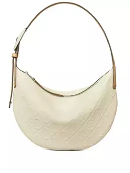 Маленькая сумка на плечо Balloon T-Monogram Tory Burch, белый