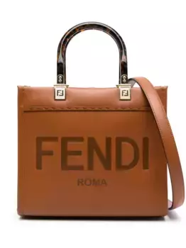 Маленькая сумка-тоут Sunshine FENDI, коричневый
