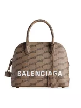 Маленькая сумка Ville BB Холст с покрытием Monogram Balenciaga, бежевый