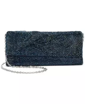 Маленький клатч через плечо Hether Twist Diamond Mesh I.N.C. International Concepts, синий