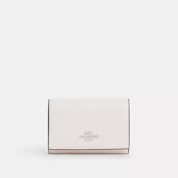 Маленький кошелек COACH Micro, серебряный/шелковый