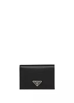 Маленький кошелек из сафьяновой кожи Prada, черный