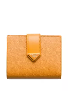 Маленький кошелек из сафьяновой кожи Prada, оранжевый