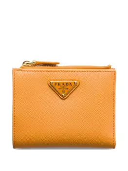 Маленький кошелек из сафьяновой кожи Prada, оранжевый